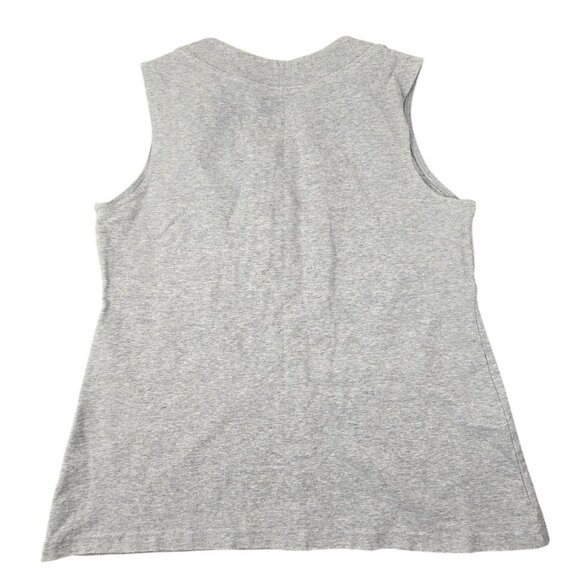 Danskin Athletic Top Womens Gray Sleeveless V-Neck Dance Size L 12/14 JH1820 - Picture 4 of 5